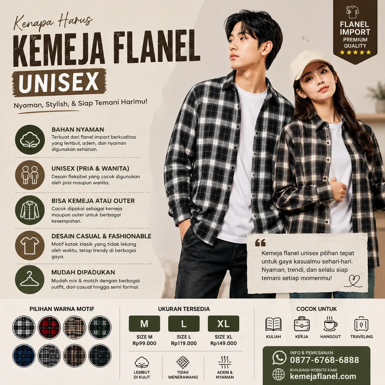 Kemeja Flanel Flanelly