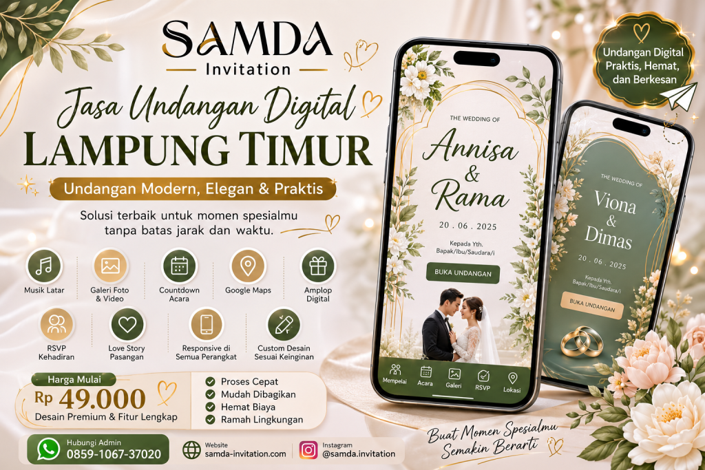 Logo SAMDA Invitation penyedia jasa undangan digital Lampung Timur